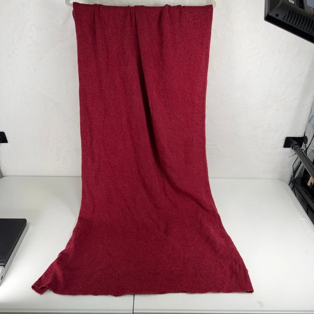 Cashmere Scarf Wrap Burgundy Red Handmade Nepal Winter Quiet Luxury Cozy Warm